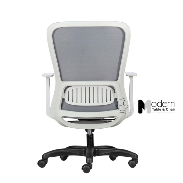 Ghế lưới làm việc lưng trung khung trắng CE08002A-2M