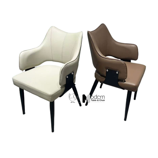 Ghế nhà hàng nệm bọc da chân sắt sơn tĩnh điện CN23003-P