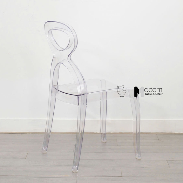 Ghế nhà hàng tiệc cưới trong suốt xếp chồng được CC01002-PC