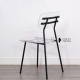 Ghế cafe fastfood thân nhựa chân sắt CC01003-PC