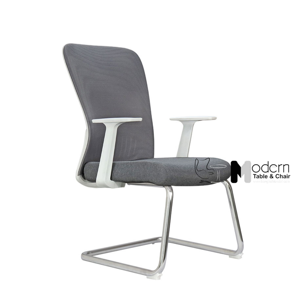 Ghế phòng họp chân quỳ khung nhựa trắng CV08002-2M