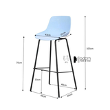 Ghế bar thân nhựa chân sắt cố định CB01001-S