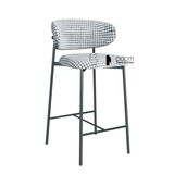 Ghế quầy bar nệm vải chân sắt cao 75cm CB LEO 12A-F