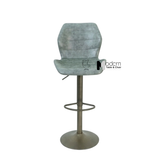 Ghế lễ tân nệm da chân sắt sơn nâu CB23001D-P