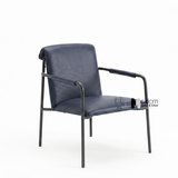 Ghế sofa cafe nệm da chân sắt có tay vịn CS03001-P
