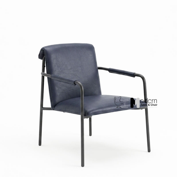 Ghế sofa cafe nệm da chân sắt có tay vịn CS03001-P