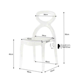 Ghế nhà hàng tiệc cưới trong suốt xếp chồng được CC01002-PC