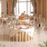 Ghế nhà hàng tiệc cưới trong suốt xếp chồng được CC01002-PC