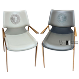 Ghế cafe nệm da chân thép mạ màu vàng CN16005B-P