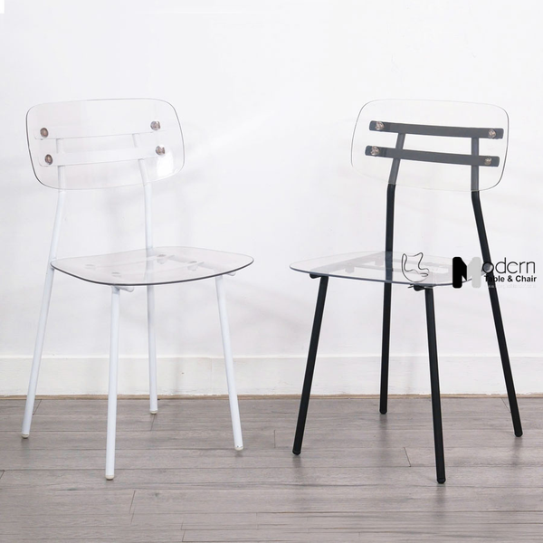 Ghế cafe fastfood thân nhựa chân sắt CC01003-PC