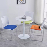 Ghế tiếp khách lưng nhựa nệm vải nhiều màu CC07002-M