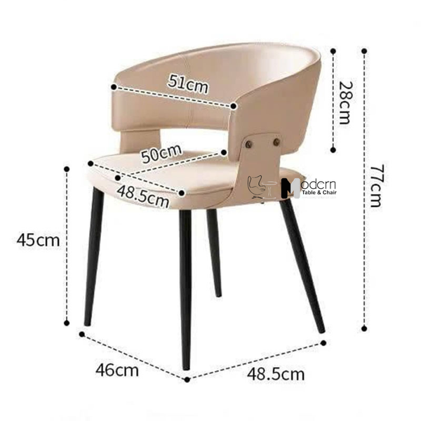 Ghế phòng ăn có tay nệm da cao cấp CN23001-P