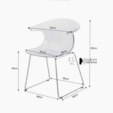 Ghế cafe thân nhựa trong suốt CC01001-PC