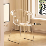 Ghế cafe thân nhựa trong suốt CC01001-PC