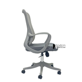 Ghế xoay làm việc lưng trung màu xám CE05002-2M