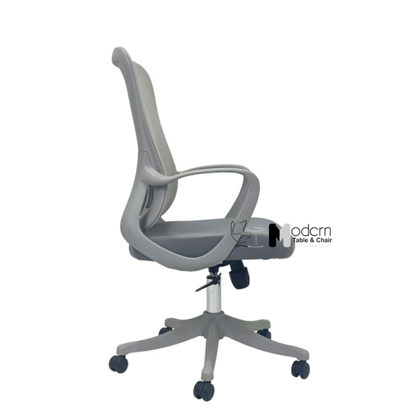Ghế xoay làm việc lưng trung màu xám CE05002-2M