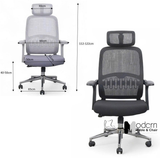 Ghế lưới văn phòng lưng cao có tựa đầu CM4561-M