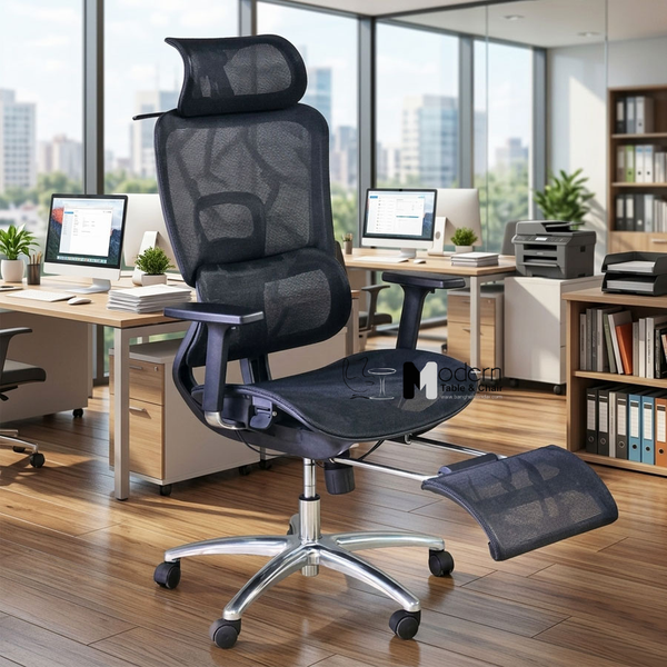 Ghế lưới công thái học có gác chân CMR080008-M