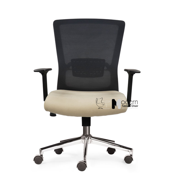 Ghế làm việc lưng trung chân thép mạ CE080006-M