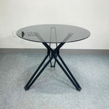Bàn ăn mặt kính cường lực 80cm TE1538-08G