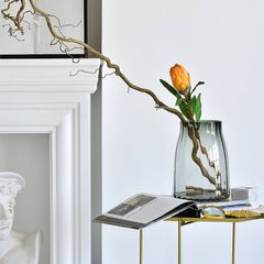 Bình thủy tinh xám bầu cao cấp