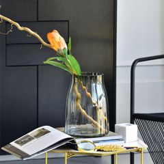 Bình thủy tinh xám bầu cao cấp