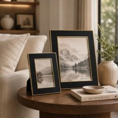 Bộ 2 khung ảnh để bàn viền kim loại hiện đại