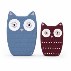 Bộ tượng chim cú decor xanh đỏ