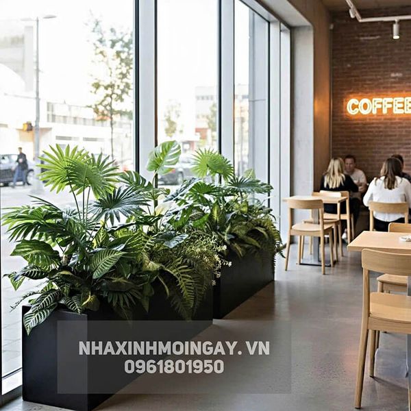 Bồn cây giả trang trí văn phòng TC002