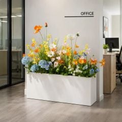Bồn cây hoa giả trang trí văn phòng BC02