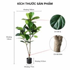 Cây bàng Singapore giả cao 135 cm
