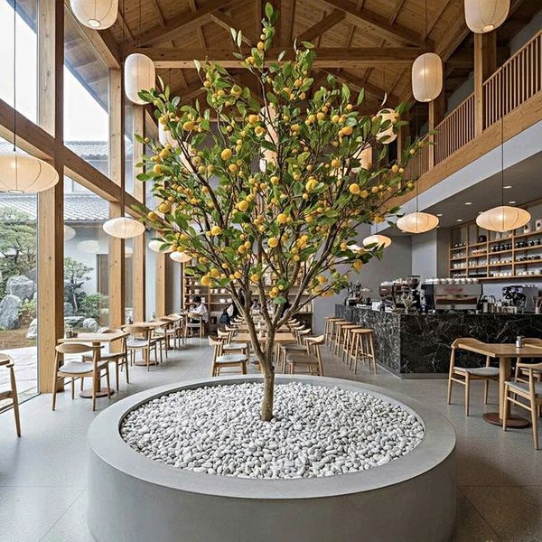 Cây chanh vàng giả trang trí cao 250 cm