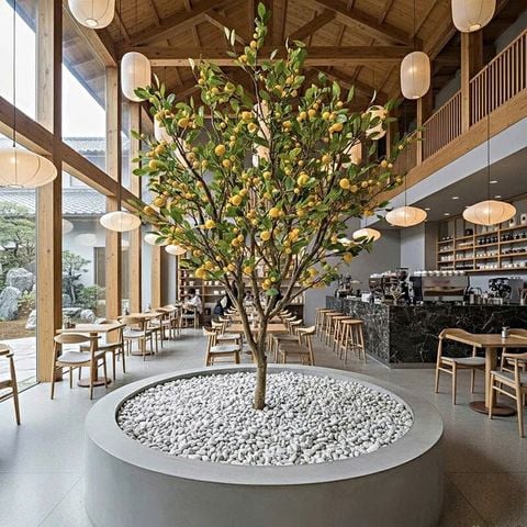 Cây chanh vàng giả trang trí cao 250 cm