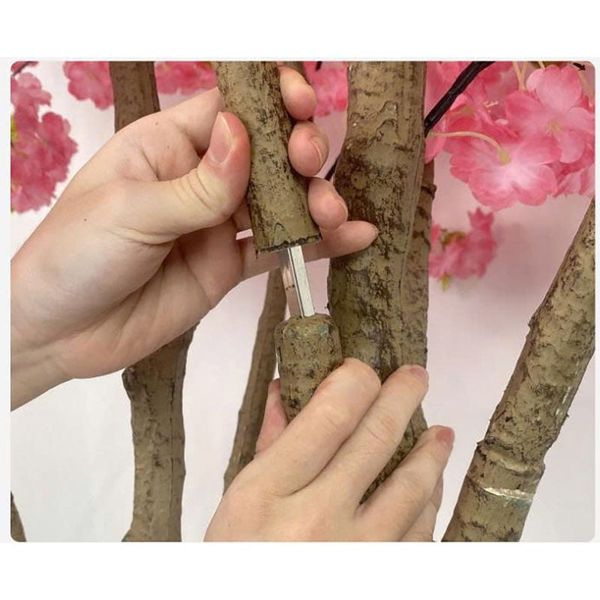 Cây hoa đào giả trang trí phòng khách đẹp cao 250 cm