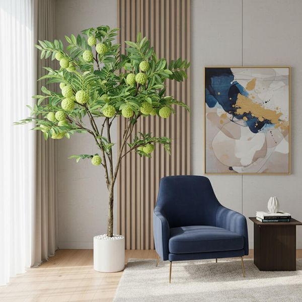 Cây mãng cầu Đài Loan giả trang trí cao 165 cm