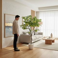 Cây mãng cầu Đài Loan giả trang trí cao 165 cm