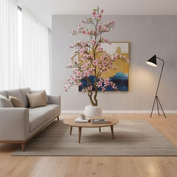 Chậu cây hoa ngọc lan giả trang trí (kèm chậu)