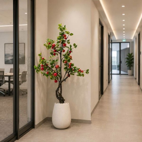 Cây táo giả trang trí thân đôi cao 130 cm