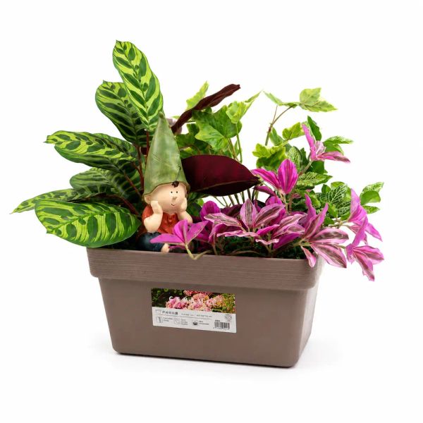 Chậu cây giả decor để bàn phối tiểu cảnh nhỏ
