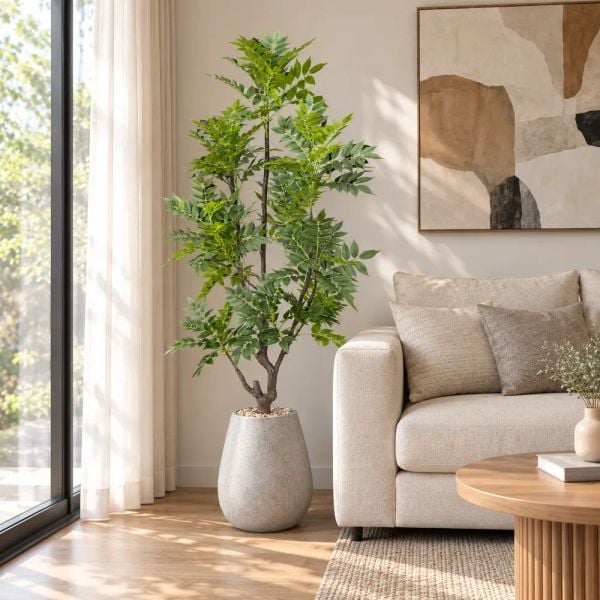 Cây sơn mài giả cao 2 mét trang trí phòng khách