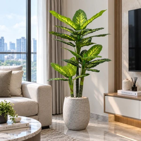 Chậu cây vạn niên thanh giả 3 thân cao 190 cm