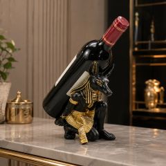 Kệ đựng rượu vang thần Anubis