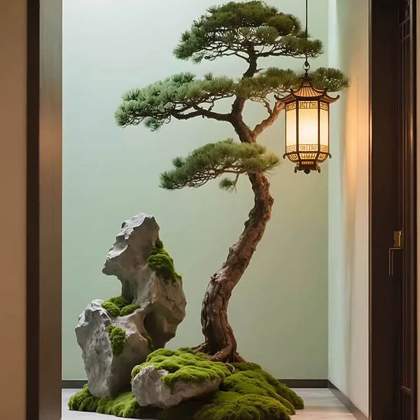 Tiểu cảnh cây tùng Nhật phối đá