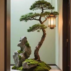 Tiểu cảnh cây tùng Nhật phối đá