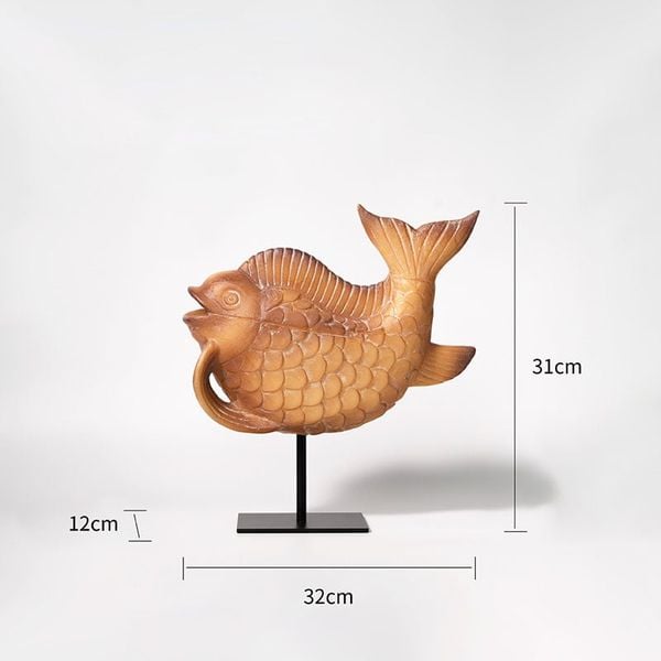 Tượng cá Niên Niên Hữu Dư trang trang trí