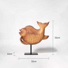 Tượng cá Niên Niên Hữu Dư trang trang trí