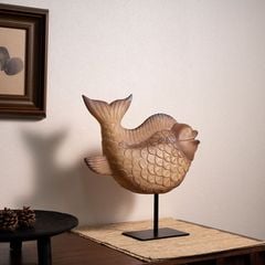 Tượng cá Niên Niên Hữu Dư trang trang trí