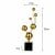 tượng decor quả cầu kim loại cao 30 cm