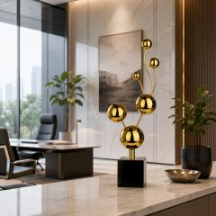 Tượng decor quả cầu vàng cao cấp