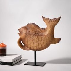 Tượng cá Niên Niên Hữu Dư trang trang trí